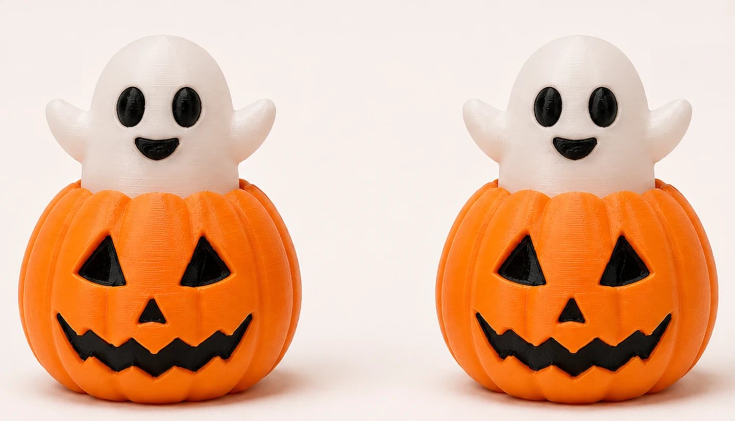 Pumpkin ghost fidget clickers
