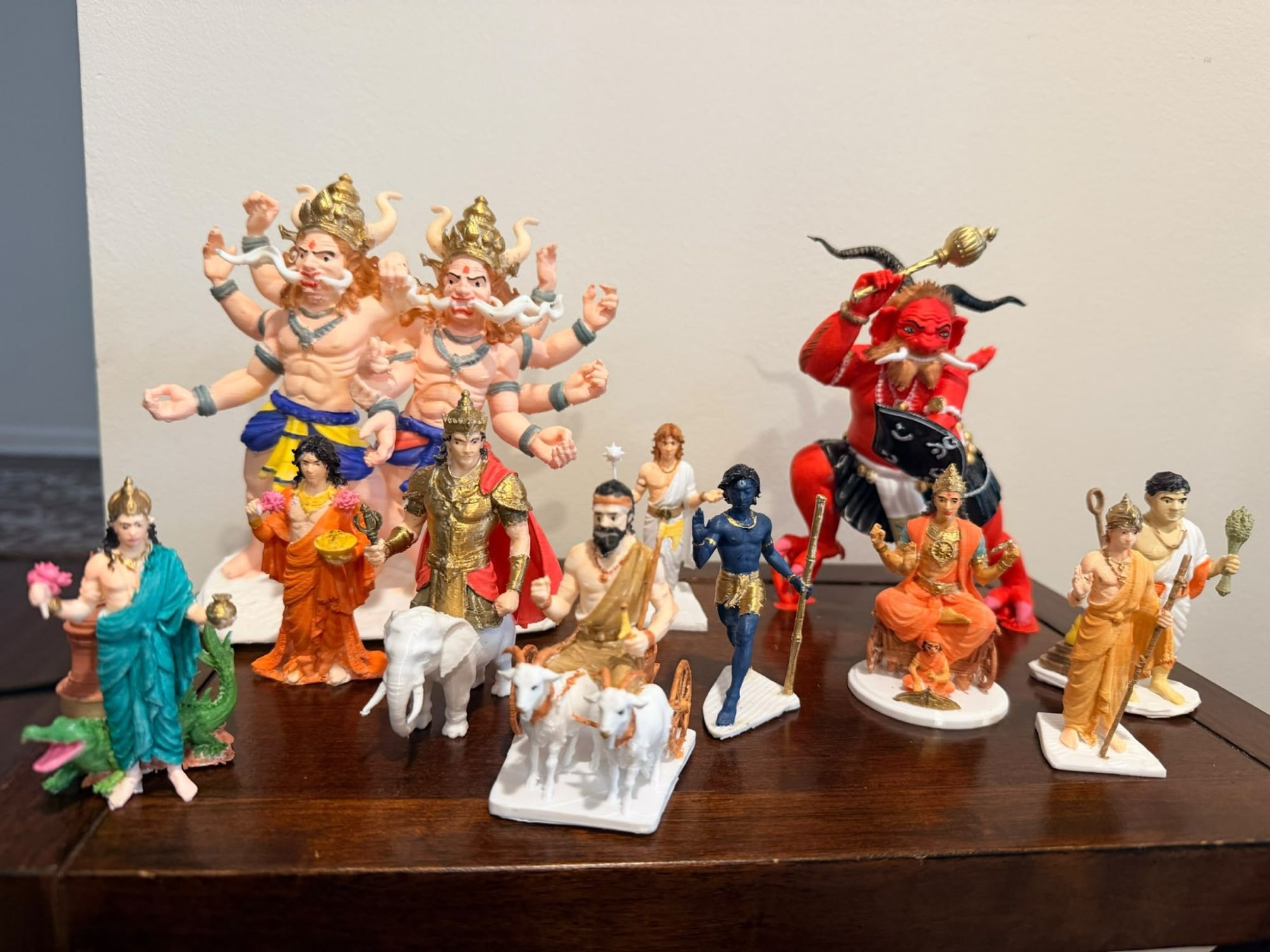 Custom 3D printed figures made for customers